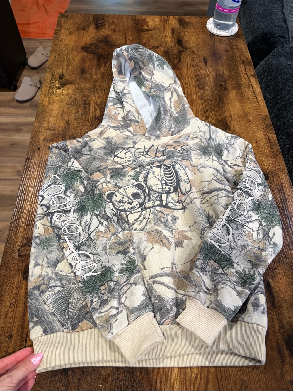 Kid’s Reckless Zip-Up Hoodie in Camo